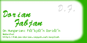 dorian fabjan business card